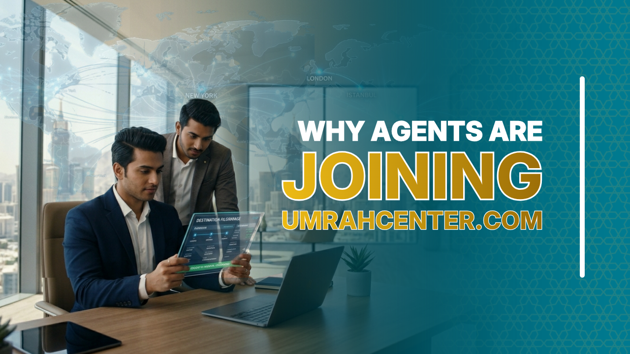 Two Persons Watching Their Growth With Umrah Center