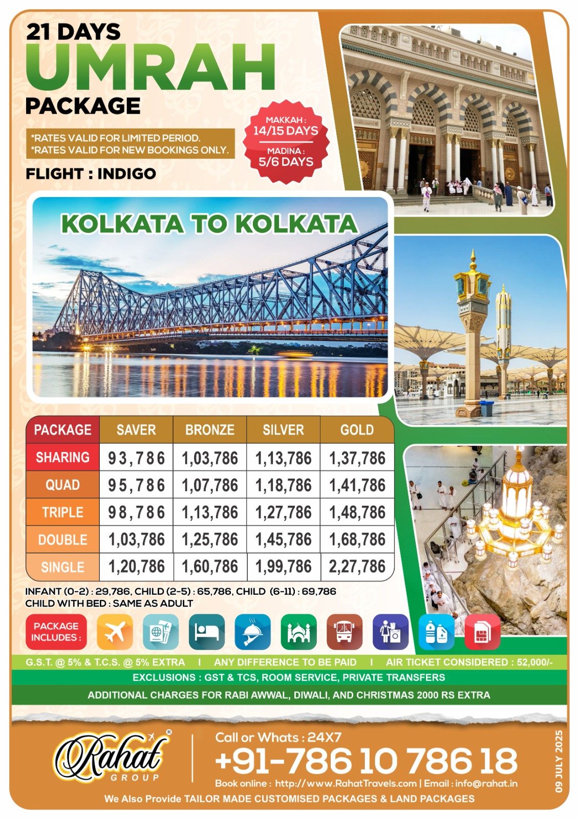 Umrah Package Ex Kolkata Indigo