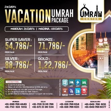24 DAYS - VACATION UMRAH PACKAGE