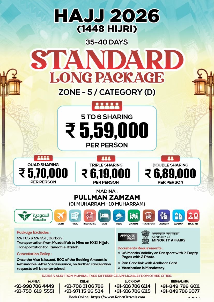 35-40 Days, Standard Long Package, India