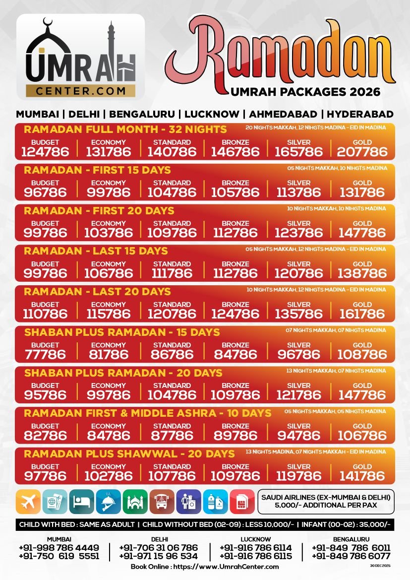 RAMZAN UMRAH PACKAGES