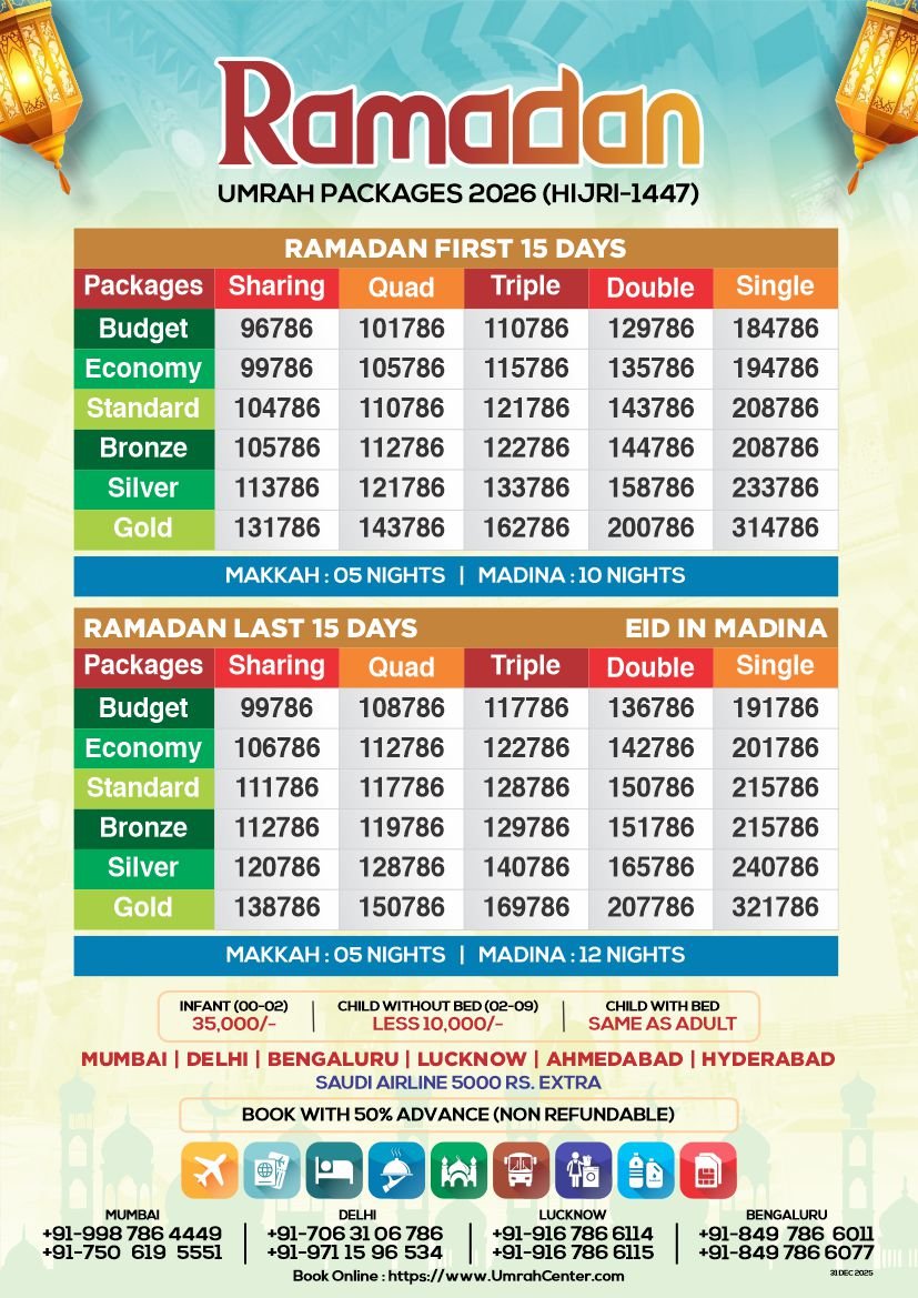 RAMZAN FIRST AND LAST 15 DAYS