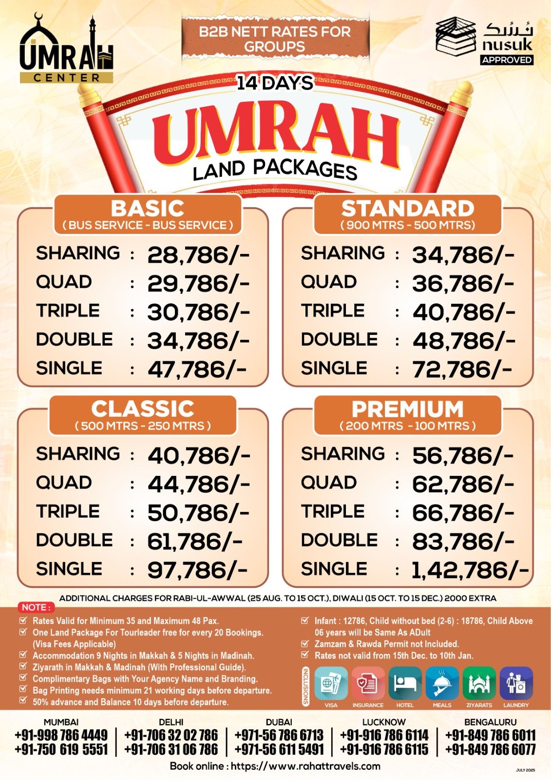 14 Days Umrah Land Package (B2B GROUP)