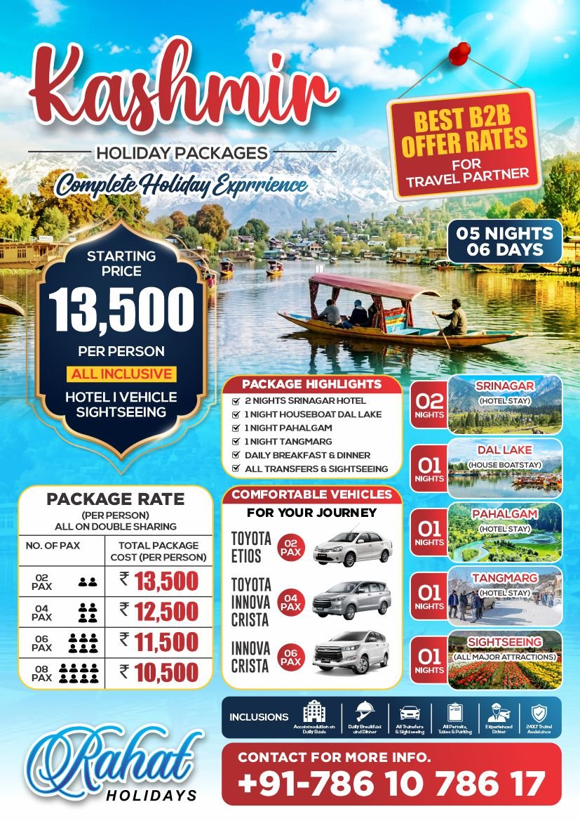 5 Nights 6 Days, Kashmir Package