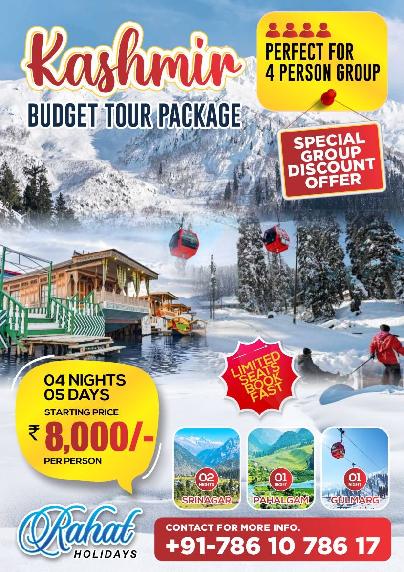 4 Nights 5 Days, Kashmir Package